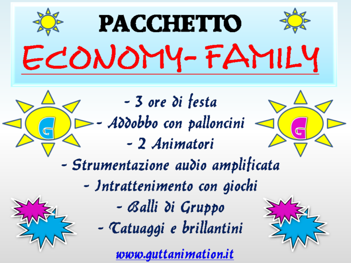 Pacchetto Animazione ECONOMY FAMILY