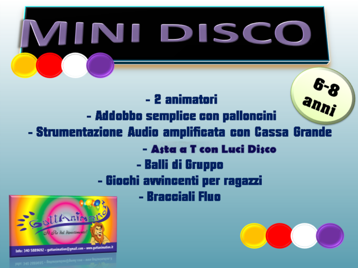 Pacchetto Animazione MINI-DISCO