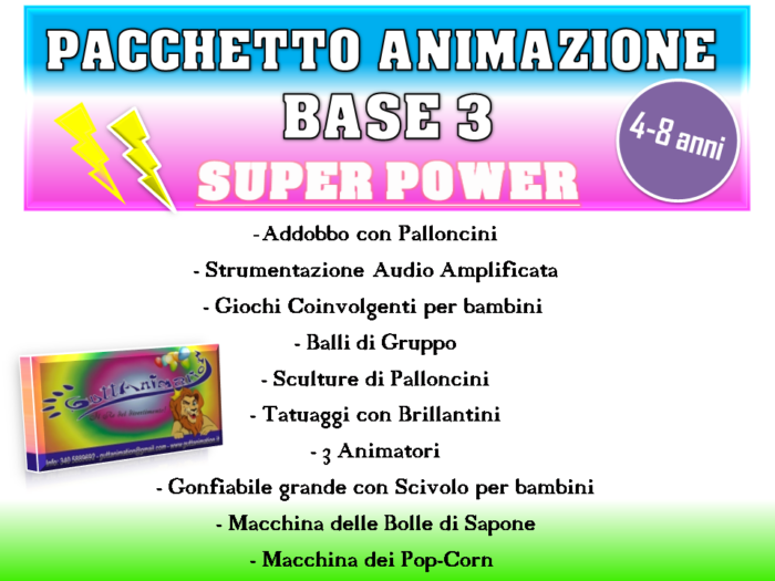 Pacchetto Animazione SUPER POWER BASE 3