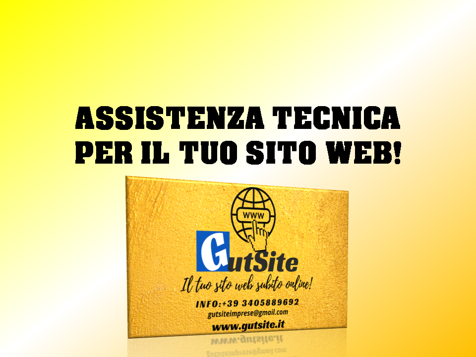 PRODOTTO DIGITALE RIGUARDANTE L'ASSISTENZA TECNICA PER IL SITO WEB